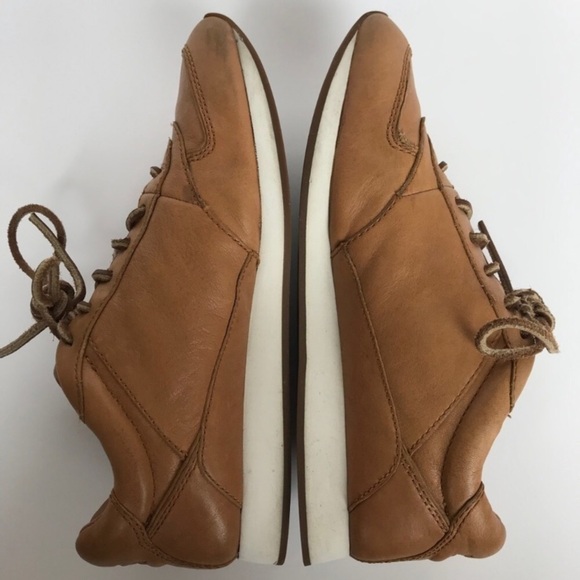 Coach Raeann Brown Leather Sneaker Shoes 6 - Picture 6 of 8